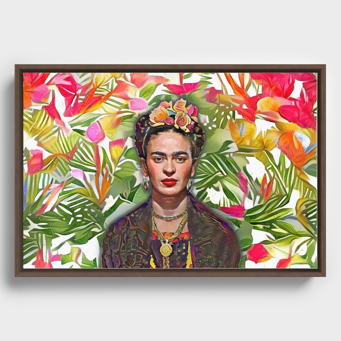Tropical Jungle Frida Framed Canvas