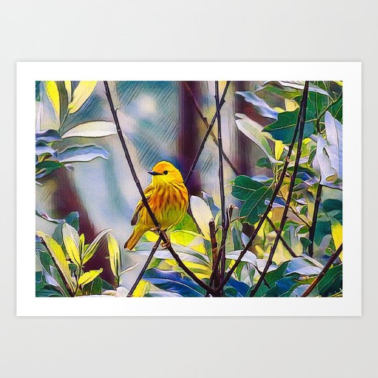 Sweet Yellow Warbler Art Print