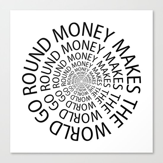 Money World Canvas Print