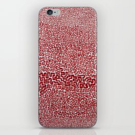 One Line Red Landscape iPhone Skin