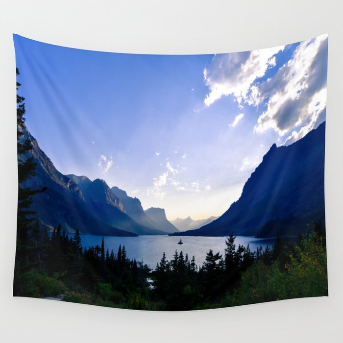 St. Mary's Lake  Wall Tapestry