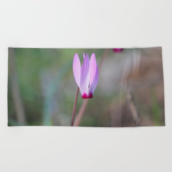 The Flaming Flower Beach Towel
