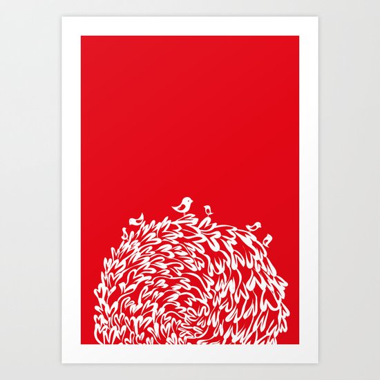 Red Birds Art Print