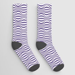 Ultra Violet Wavy Pattern Socks