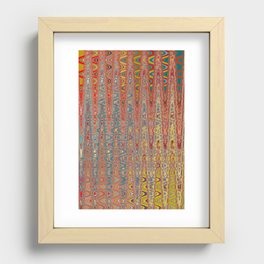 Surrealistic Zigzag Pattern  Recessed Framed Print
