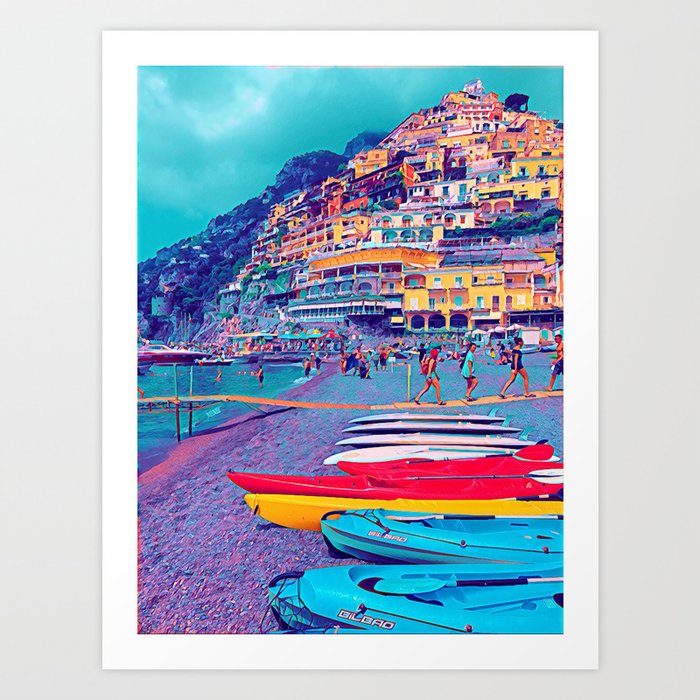 Positano Italy Coast Art Print