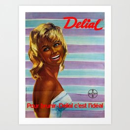 cartello delial pour brunir delial cest Art Print | 37671, Retro, Digital, Typography, Bayer, Affiche, Cest, Delial, Pour, Brunir 