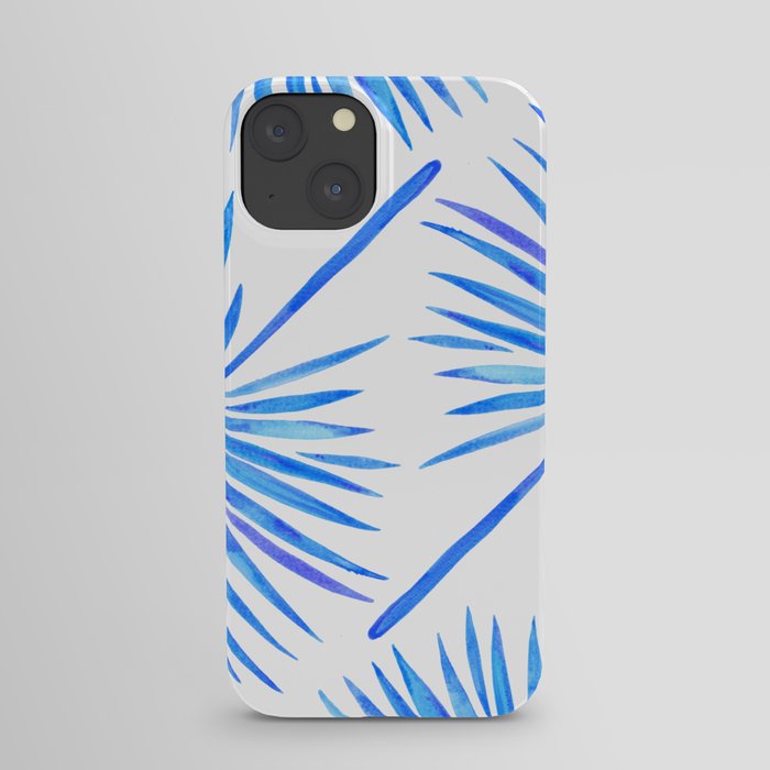 Tropical Fan Palm – Blue Palette iPhone Case