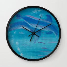 Graceful Dolphins Wall Clock