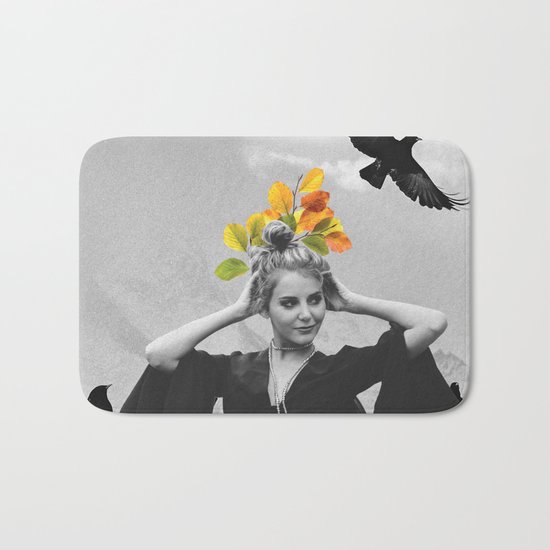 CROW GIRL Bath Mat