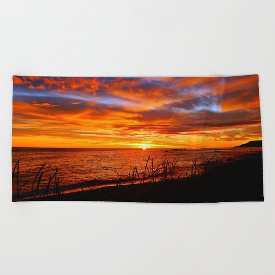 Spectacular Sunrise on the Saint-Lawrence Beach Towel