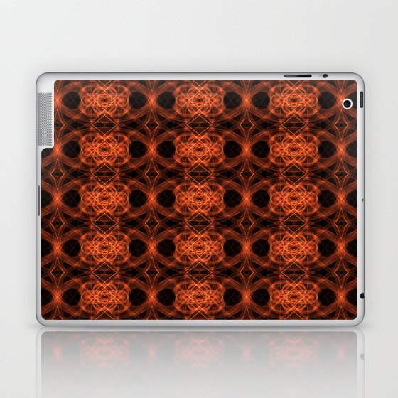 Liquid Light Series 5 ~ Orange Abstract Fractal Pattern Laptop & iPad Skin