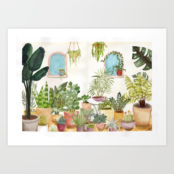 plant lady Art Print