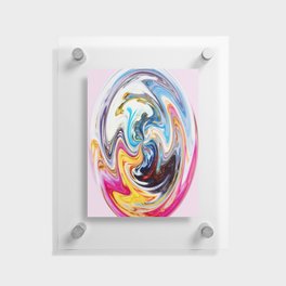Paint In Circles Floating Acrylic Print