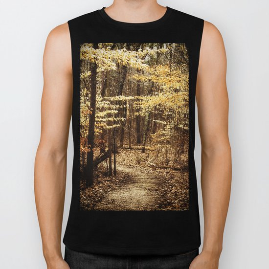 a path in the woods Biker Tank