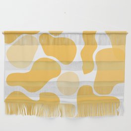 Yellow abstract shapes print Wall Hanging