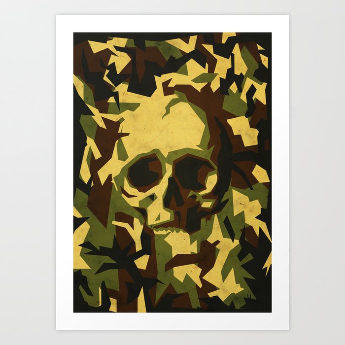 Discover the motif CAMOUFLAGE SKULL by Yetiland as a print at TOPPOSTER
