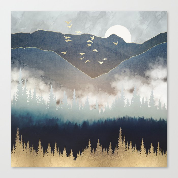 Blue Mountain Mist Canvas Print