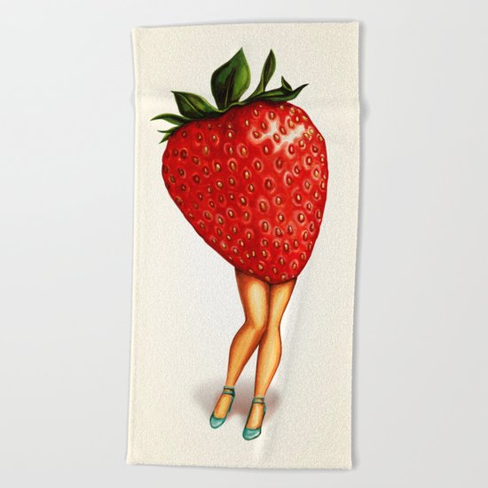 Strawberry Girl Beach Towel