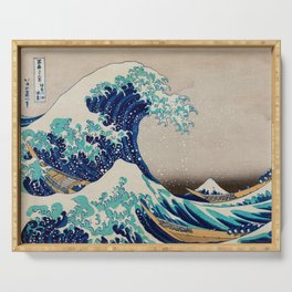 Great Wave Off Kanagawa - Vintage Japanese Artwork Serving Tray