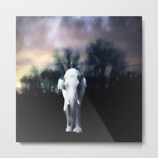 I heart the Elephant Metal Print
