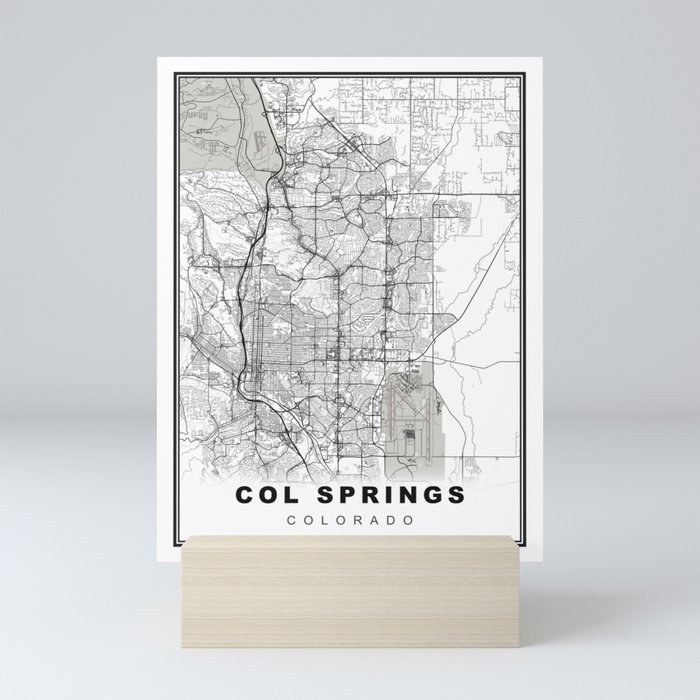 Colorado Springs Map Mini Art Print