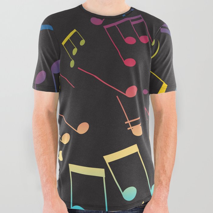 Musical Notes 2 All Over Graphic Tee