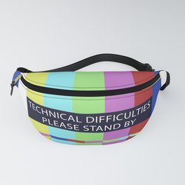 Cool TV Test Pattern Fanny Pack | Testpatternmask, Colors, 80S, Popculture, Stripes, Difficulties, White, Blue, Turquoise, Standby 