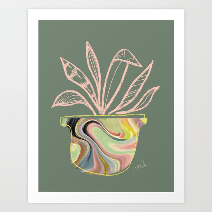 EttaVee Plant Green Art Print