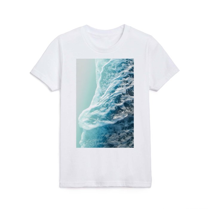 Soft Turquoise Ocean Dream Waves #3 #water #decor #art #society6 Kids T Shirt