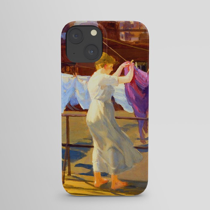 John Sloan Sun and Wind on the Roof iPhone Case