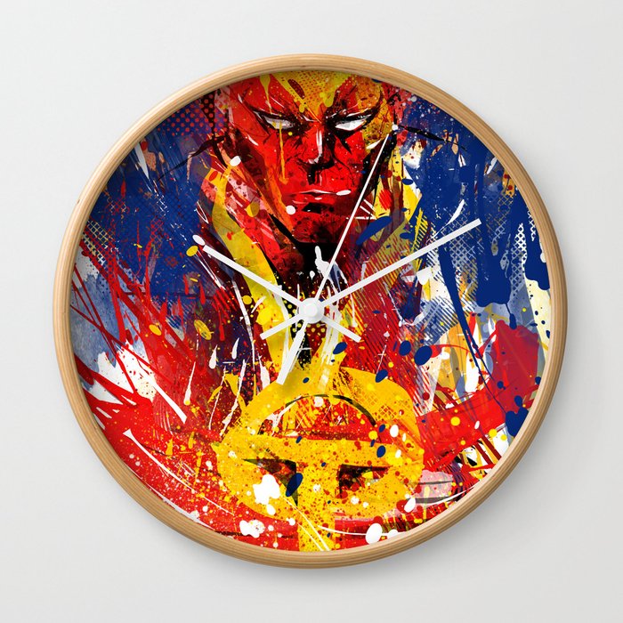 Red T Wall Clock