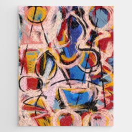 Abstract expressionist art with some speed and sound Jigsaw Puzzle
