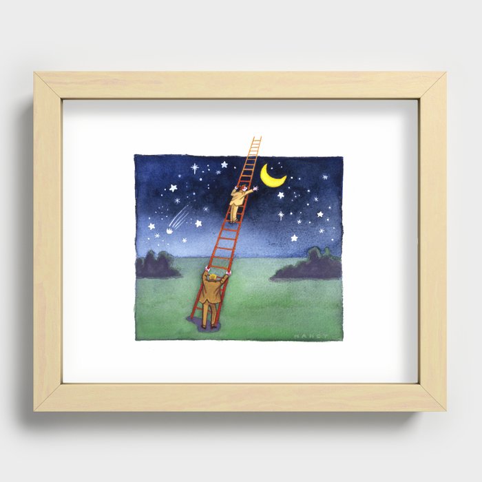 Reaching for the Moon Recessed Framed Print