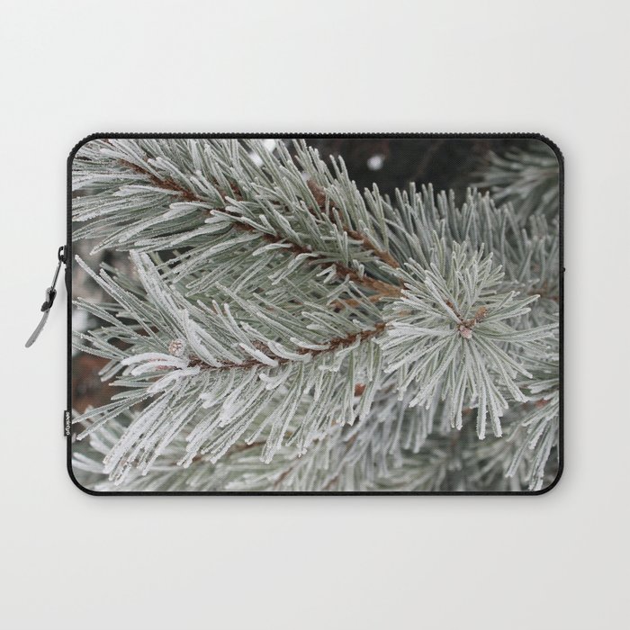 Frosted Pine Needles Laptop Sleeve