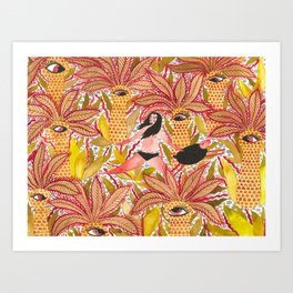 Expulsion from Paradise - with sheep Art Print