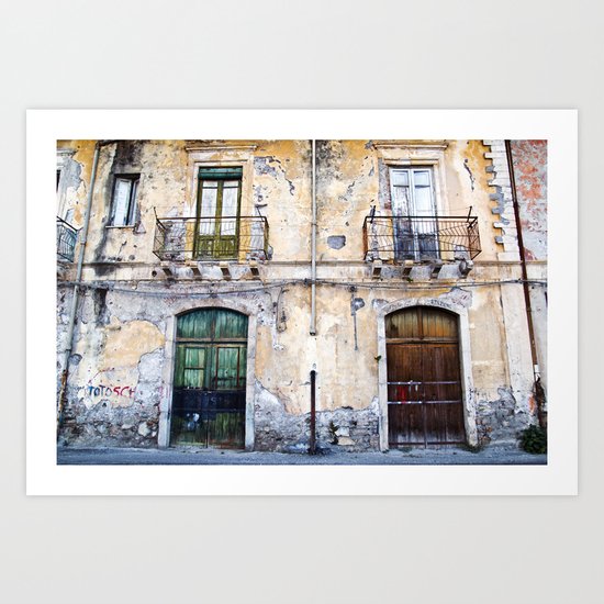 Antique Facade - Sicily Art Print