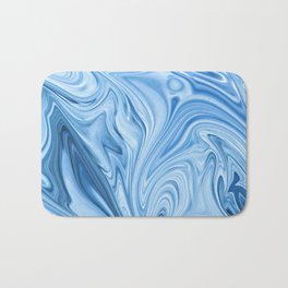 Blue Water Silk Marble Bath Mat
