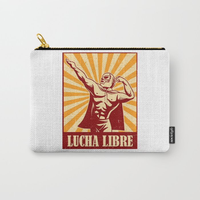 Mexican Lucha libre. Illustration of the wrestling style that originated in Mexico Carry-All Pouch