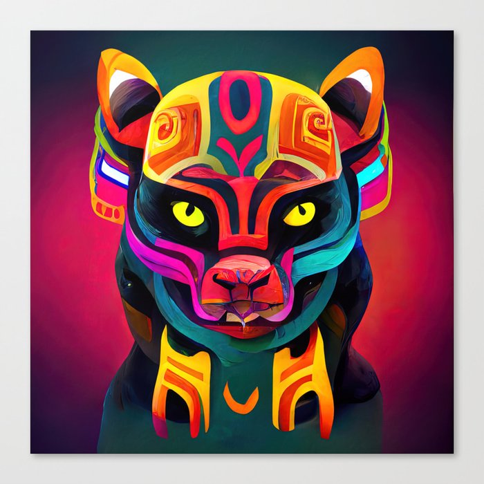 Mayan Panther Canvas Print