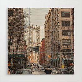 Brooklyn Views | Manhattan Bridge | Travel Photography in New York City Wood Wall Art