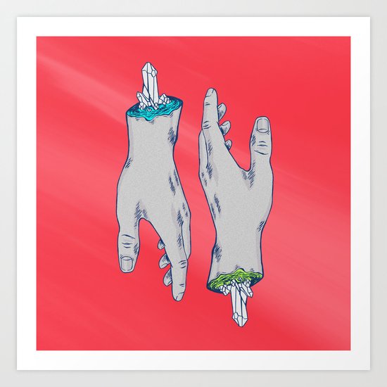 Haaaands Art Print