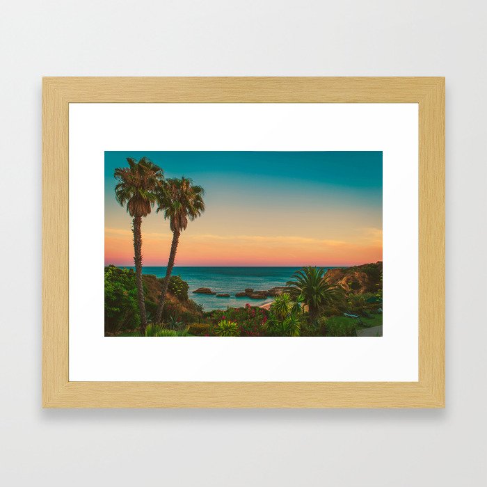 Warm Sunset Tropics (Color) Framed Art Print