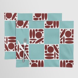 Geometric modern shapes checkerboard 18 Placemat