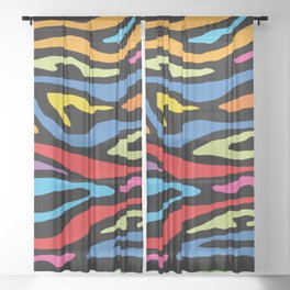 Psychedelic abstract art. Digital Illustration background. Sheer Curtain