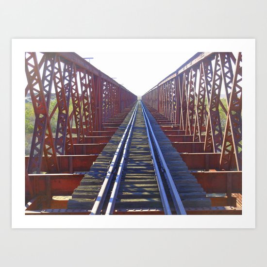 Abandoned railway tracks Art Print