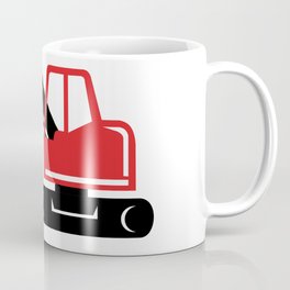 Mechanical Excavator Digger Retro Icon Coffee Mug