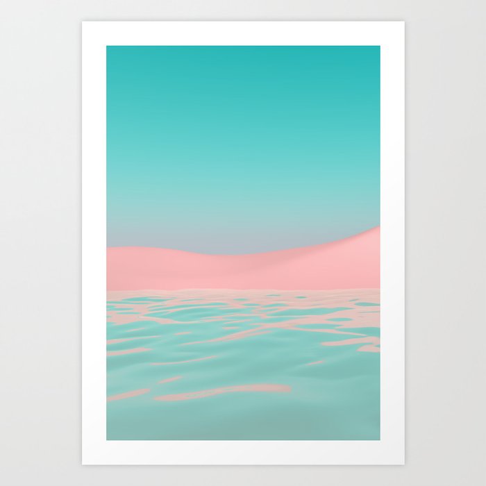Pink Beach Art Print