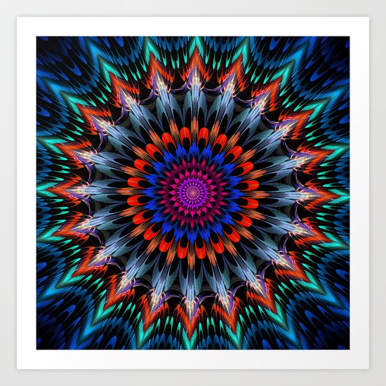 Full Bloom, multi-color design Art Print