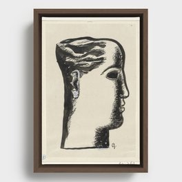 Female head and profile, Leo Gestel, 1891 - 1941 Framed Canvas